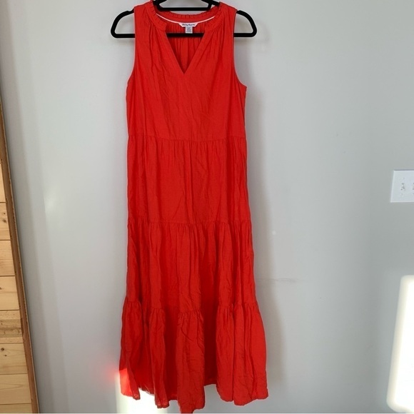 Tommy Bahama Lena Tiered Maxi Dress in Poppy Red Size S - Picture 1 of 8